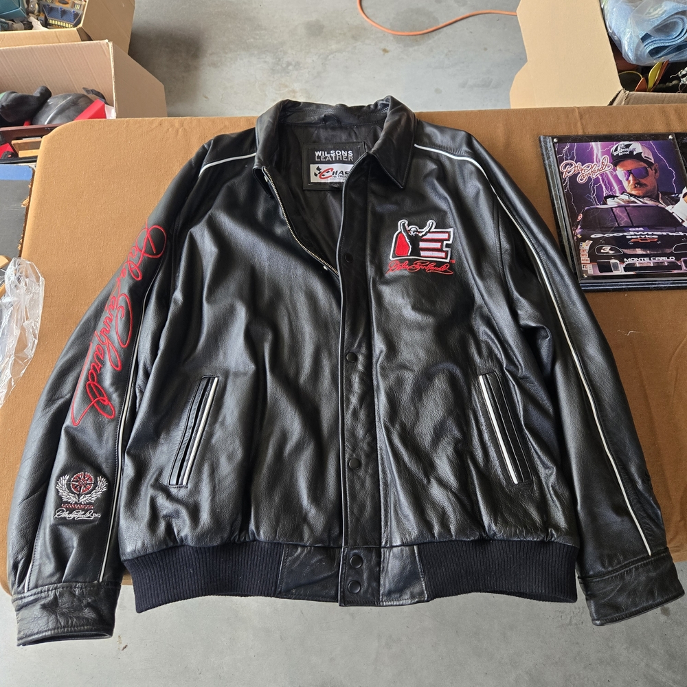 Chase Authentics Black Bomber Jacket with Red Details